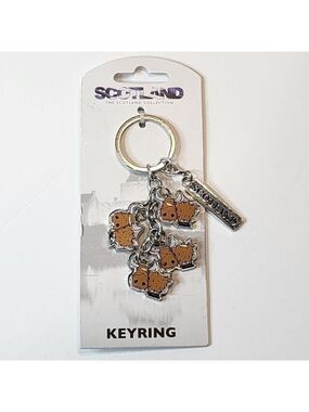 New Scotland Highland cow dangle keychain